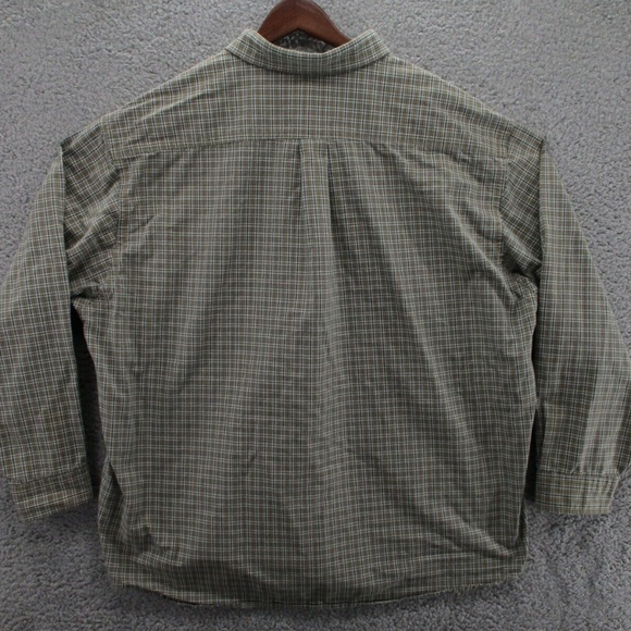 Carhartt Long Sleeve Shirt Gingham Plaid Mens 2XL XXL Green Yellow Western - Picture 7 of 13